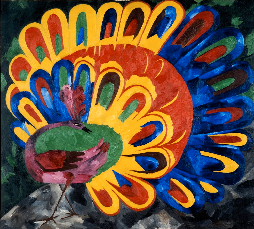 Image of Peacock by Goncharova, Russian Expressionist Artist